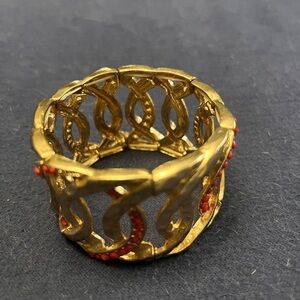 Vintage Gold and Red Women's Bracelet